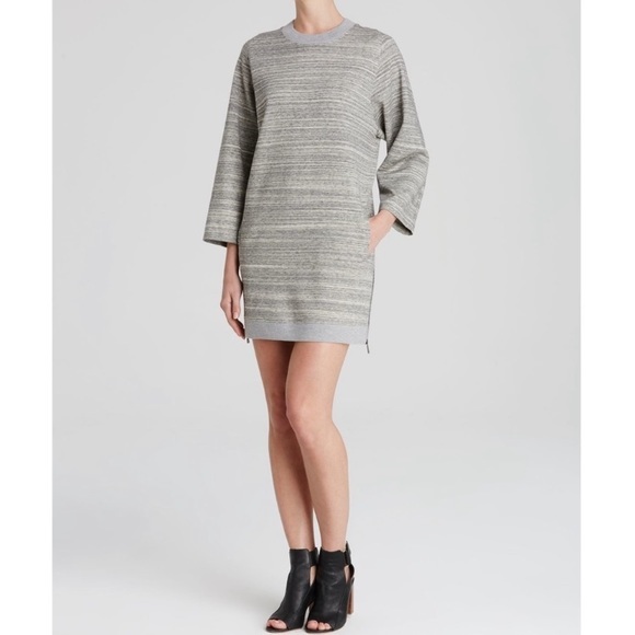 Vince Gray Melange Sweatshirt Mini‎ Dress size S - Picture 1 of 10